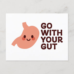 Postal Festiva Ir Con Su Gente - Cute Sonriente Stomach Illustrat
