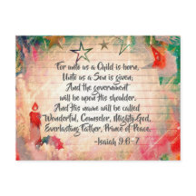 Isaías 9:6 Navidades de "Para nosotros un niño nac