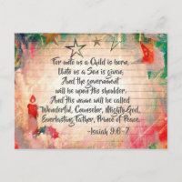 Isaías 9:6 Navidades de "Para nosotros un niño nac