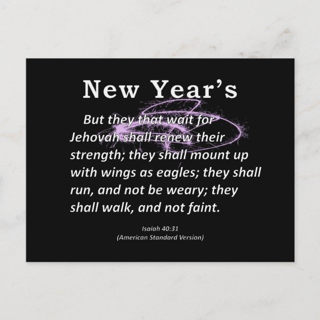 Postal Festiva Isaías del Año Nuevo 40-31 (Anverso)