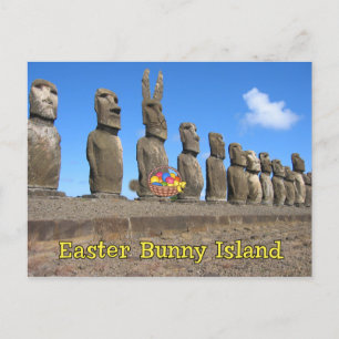 Postal Festiva Isla del conejito de pascua