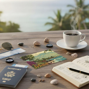 Postal Festiva Isla Tropical Hawaiana, Viaje de cosecha Maui