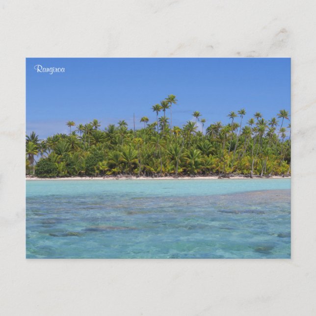Postal Festiva isla tropical Rangiroa (Anverso)