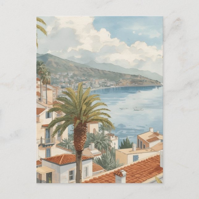 Postal Festiva Islas Baleares Viaje Francés Vintage (Anverso)