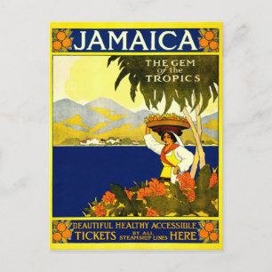Postal Festiva Jamaica, Poster de Viajes Vintage