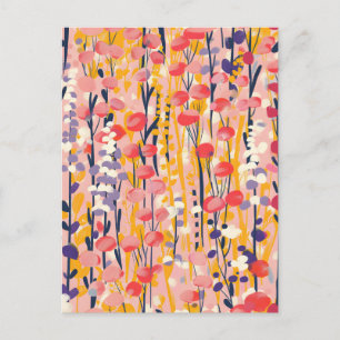 Postal Festiva Jardín Botánico Floral de Flores Silvestres Modern