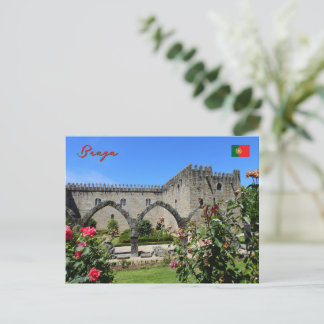 Postal Festiva Jardín en Braga, Portugal