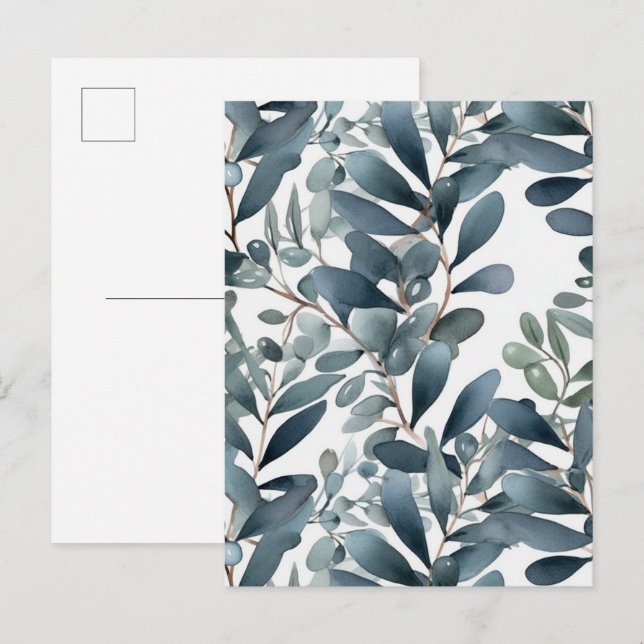 Postal Festiva Jardín melancólico (Anverso / Reverso)