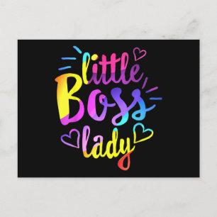 Postal Festiva Jefa Pequeña Señora Niñas Hijas Bebé mini jefa