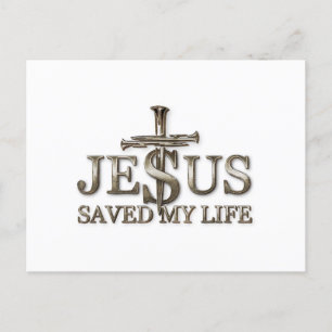 Postal Festiva Jesucristo Salvó Mi Regalo De Vida Para Las Mujere