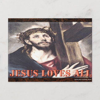 POSTAL FESTIVA JESÚS AMA TODOS