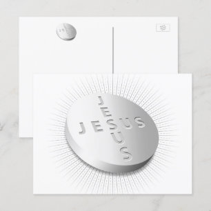 Postal Festiva Jesús Cura Cristiano Cristiano Dios Fe Reza 