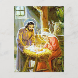Postal Festiva Jesús En La Natividad De Los Navidades De Manger
