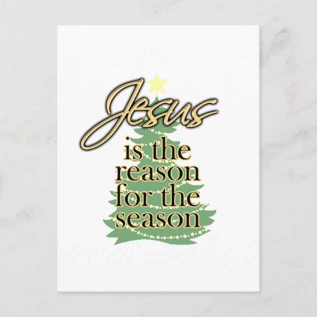 Postal Festiva Jesús es la razón de la temporada, Navidades (Anverso)