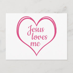 Postal Festiva JESÚS ME AMA en el Corazón