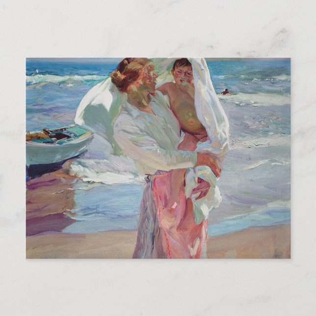 Postal Festiva Joaquin Sorolla Y Bastida - Después del baño (Anverso)