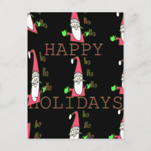 Postal Festiva Jolly Mouse Santa: Un Ilustracion divertido de vac