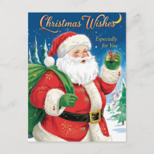 Postal Festiva Jolly Santa Navidades Te Desea Especialmente