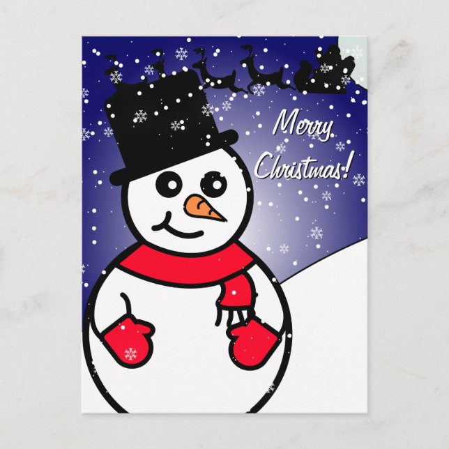 Postal Festiva Jolly Snowman (Anverso)