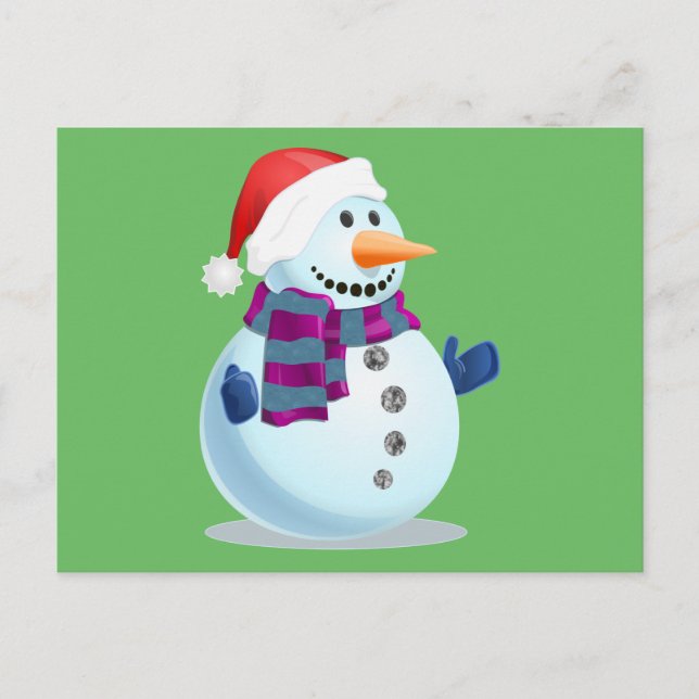 Postal Festiva Jolly Snowman (Anverso)