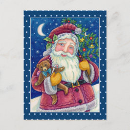 POSTAL FESTIVA JOLLY ST NICK & TEDDYBEAR, ANTIGUOS NAVIDADES DE M