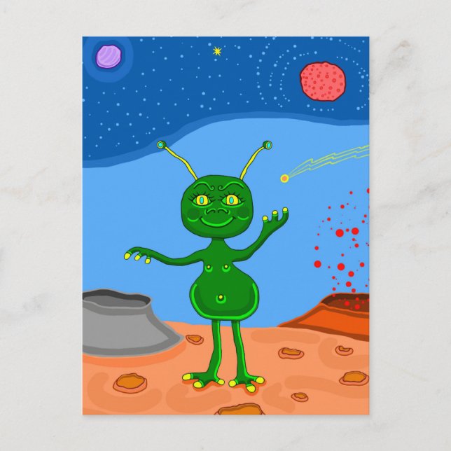 Postal Festiva Jolly the Cute Alien (Anverso)