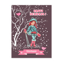 Jóven esquiadora Chica | Navidades de nombres pers