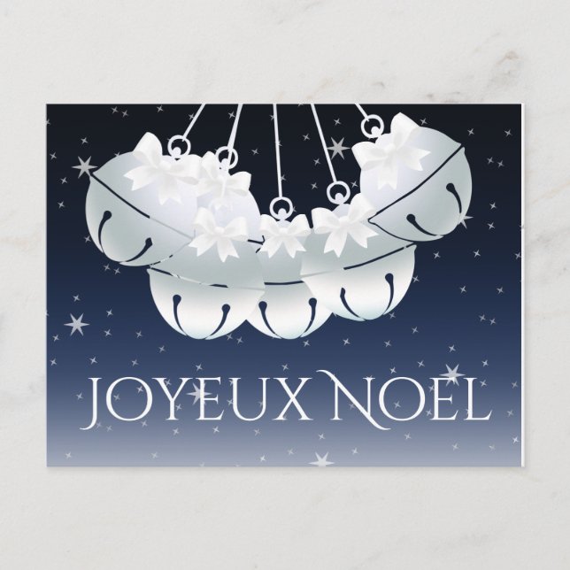 Postal Festiva Joyeux Noel French Night Sky Belows (Anverso)