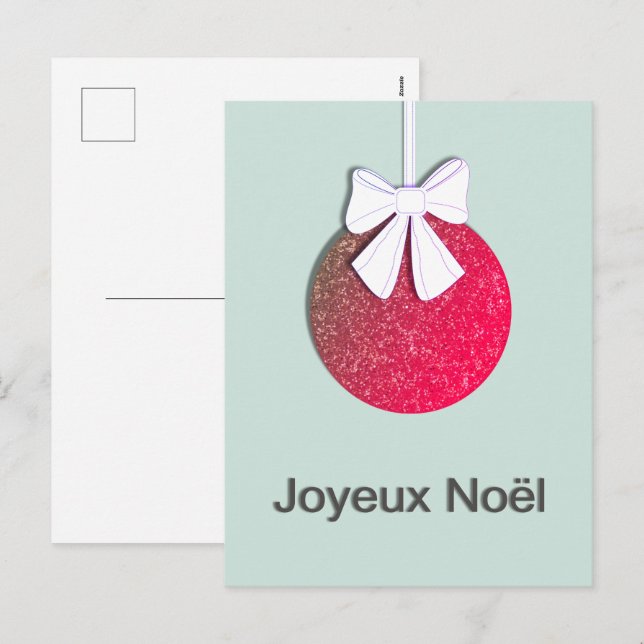 Postal Festiva Joyeux Noel Holiday (Anverso / Reverso)