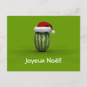 Postal Festiva Joyeux Noël Pastèques