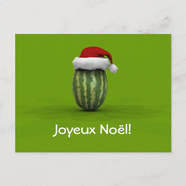 Postal Festiva Joyeux Noël Pastèques (Anverso)