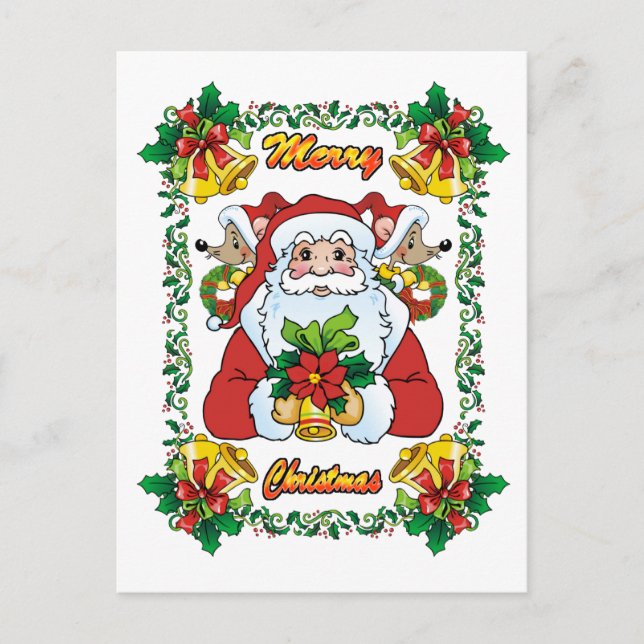 Postal Festiva Joyful Santa (Anverso)