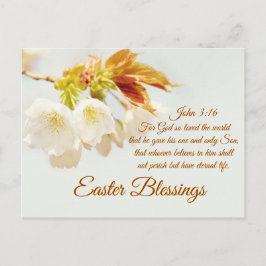Postal Festiva Juan 3:16 Dios amó al mundo, Bendiciones de Pascua