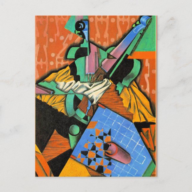 Postal Festiva Juan Gris - Photograph of Violin and Checkerboard (Anverso)