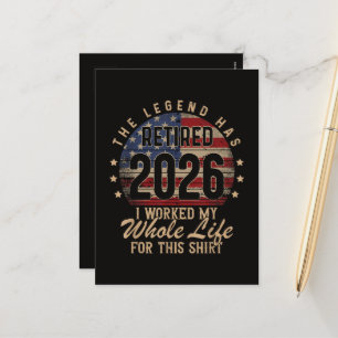 Postal Festiva Jubilado Trabajé Toda la Vida para Esto