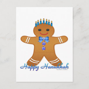 Postal Festiva Judaica Hanukkah Gingerbread Man Menorah