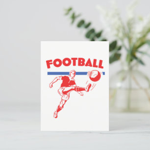 Postal Festiva Jugador de fútbol de los años 50