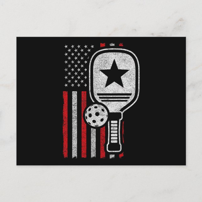 Postal Festiva Jugador de pelota de futbol - Bandera Americana -  (Anverso)