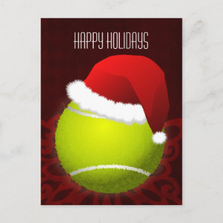 Postal Festiva jugador de tenis Saludo de feriado