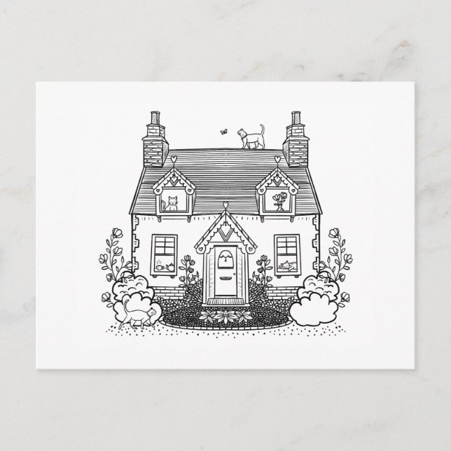 Postal Festiva jun house (Anverso)