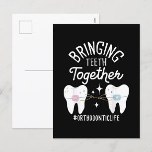 Postal Festiva Juntando dientes - Ortodontista