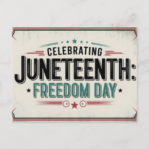 Postal Festiva Junte eterno Celebrando el Día de la Libertad