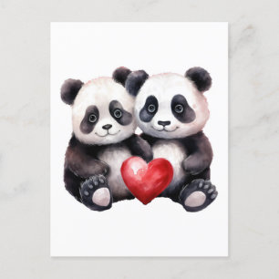 Postal Festiva Juntos Froever Panda par