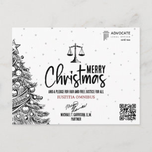 Postal Festiva Justicia, Legal, Firma de abogados y Abogado a Cli