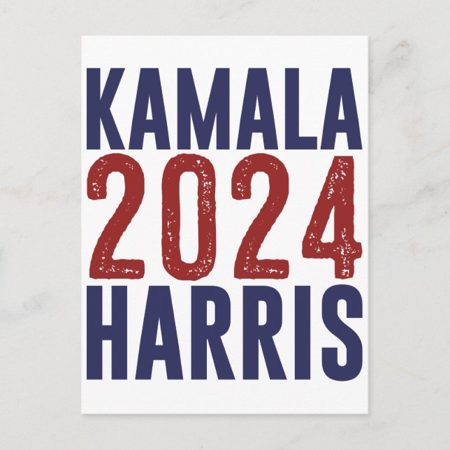 Postal Festiva Kamala Harris 2024 De Vicepresidente A Señora Pres (Anverso)