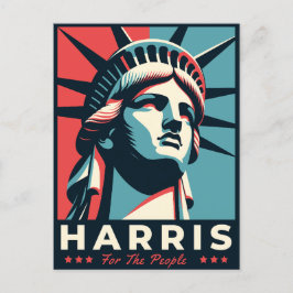 Postal Festiva Kamala Harris 2024 mi presidente es negro y femeni