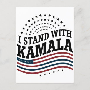 Postal Festiva Kamala Harris 2024 mi presidente es negro y femeni