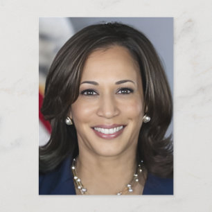 Postal Festiva Kamala Harris 2024 mi presidente es negro y femeni
