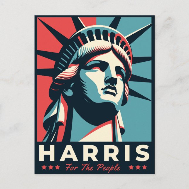 Postal Festiva Kamala Harris 2024 vicepresidente de Black Woman 2 (Anverso)