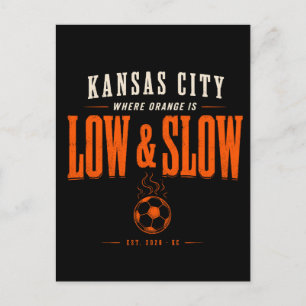 Postal Festiva Kansas City Donde Naranja es Bajo y Lento